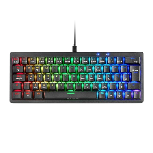 Mars Gaming MKMINIPROBES Mini Mechanical Gaming Keyboard Black - QWERTY US
