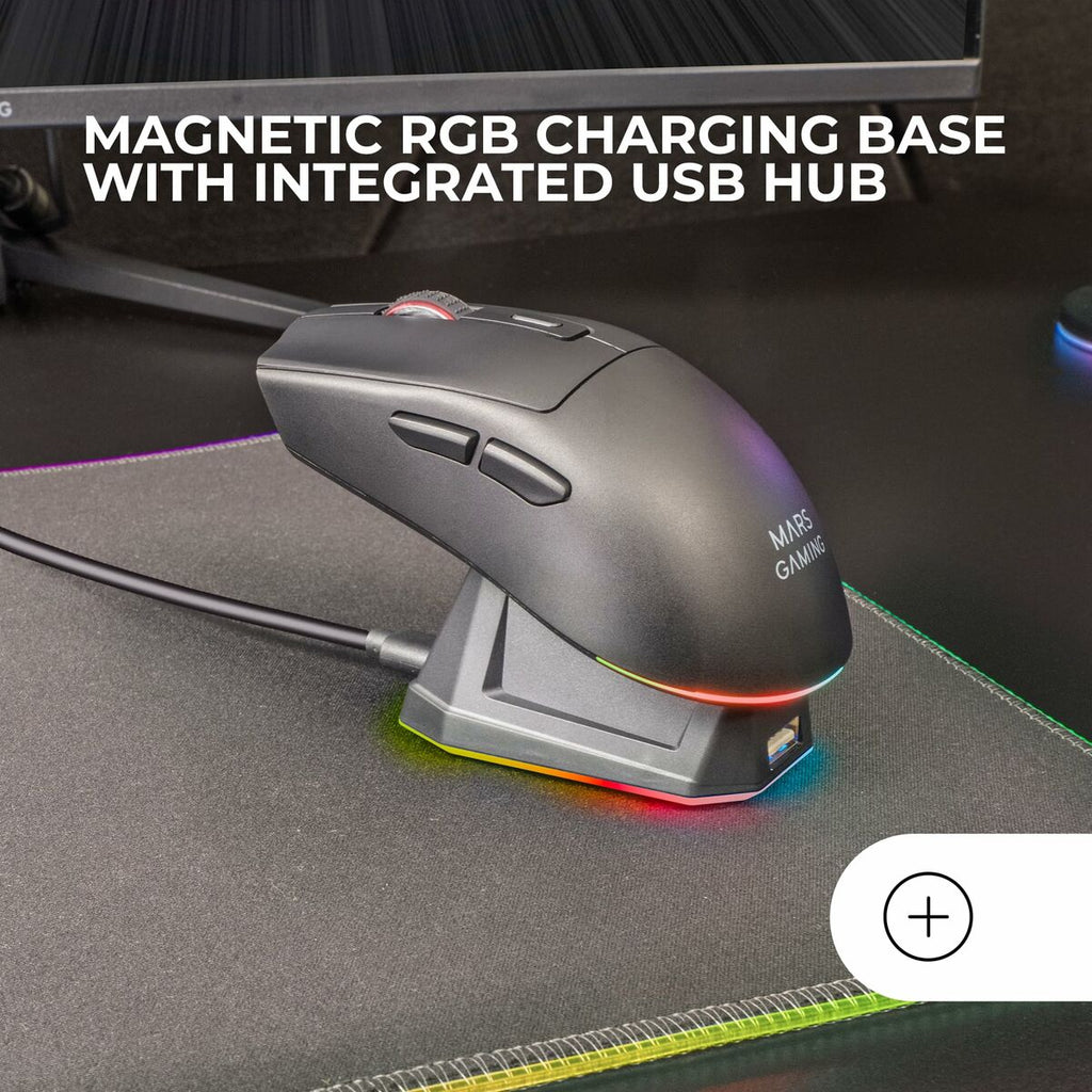 Souris Gaming Mars Gaming MMT3 Sans Fil RGB - Rechargeable Bluetooth