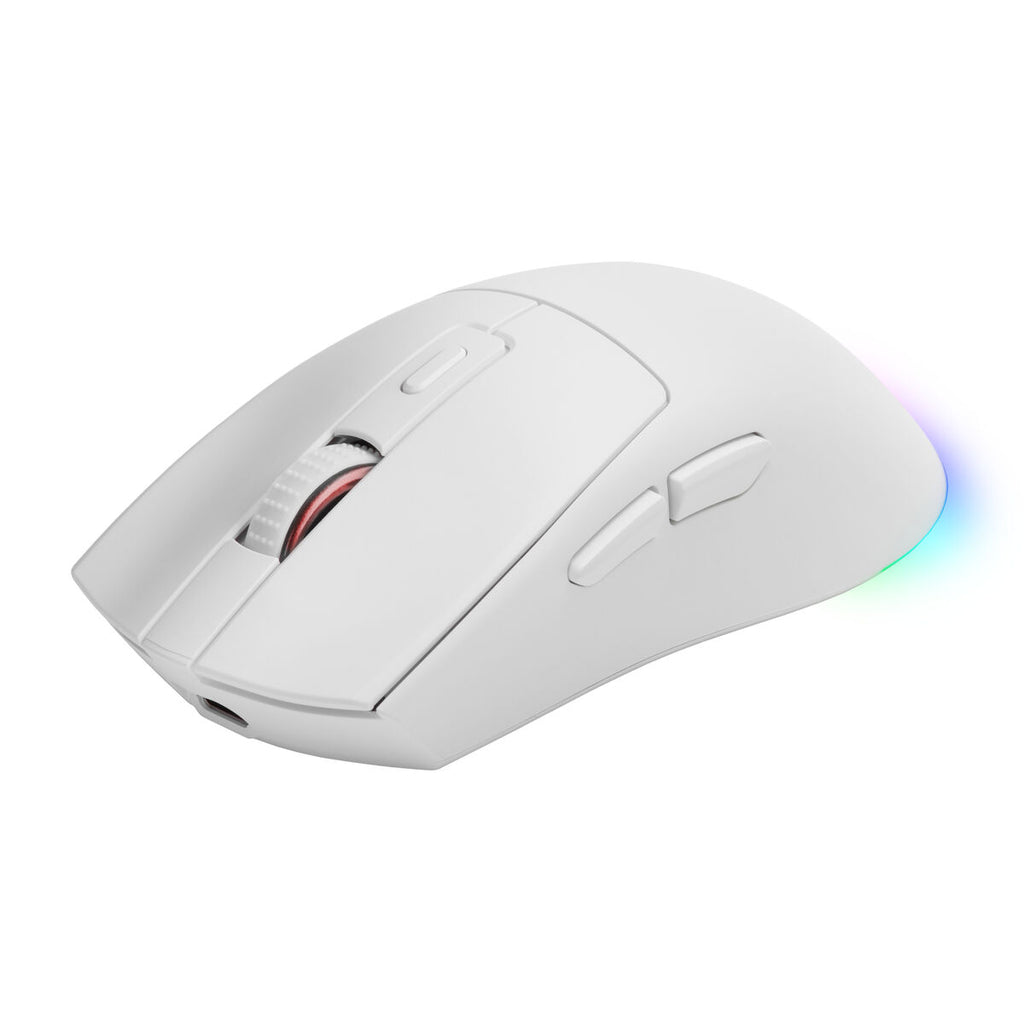 Mars Gaming MMT3W Wireless Gaming Mouse White - Bluetooth Rechargeable Optical