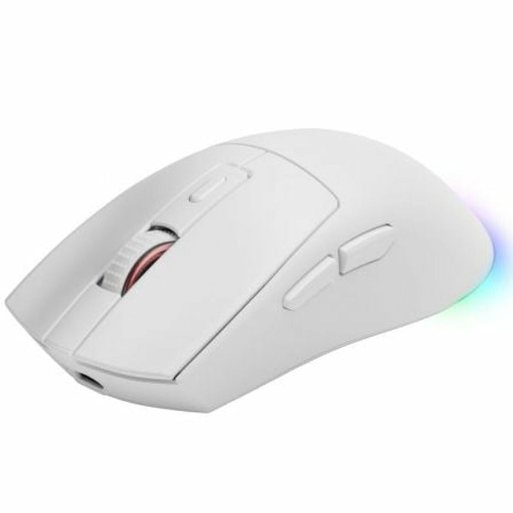 Mars Gaming MMT3W Wireless Gaming Mouse White - Bluetooth Rechargeable Optical