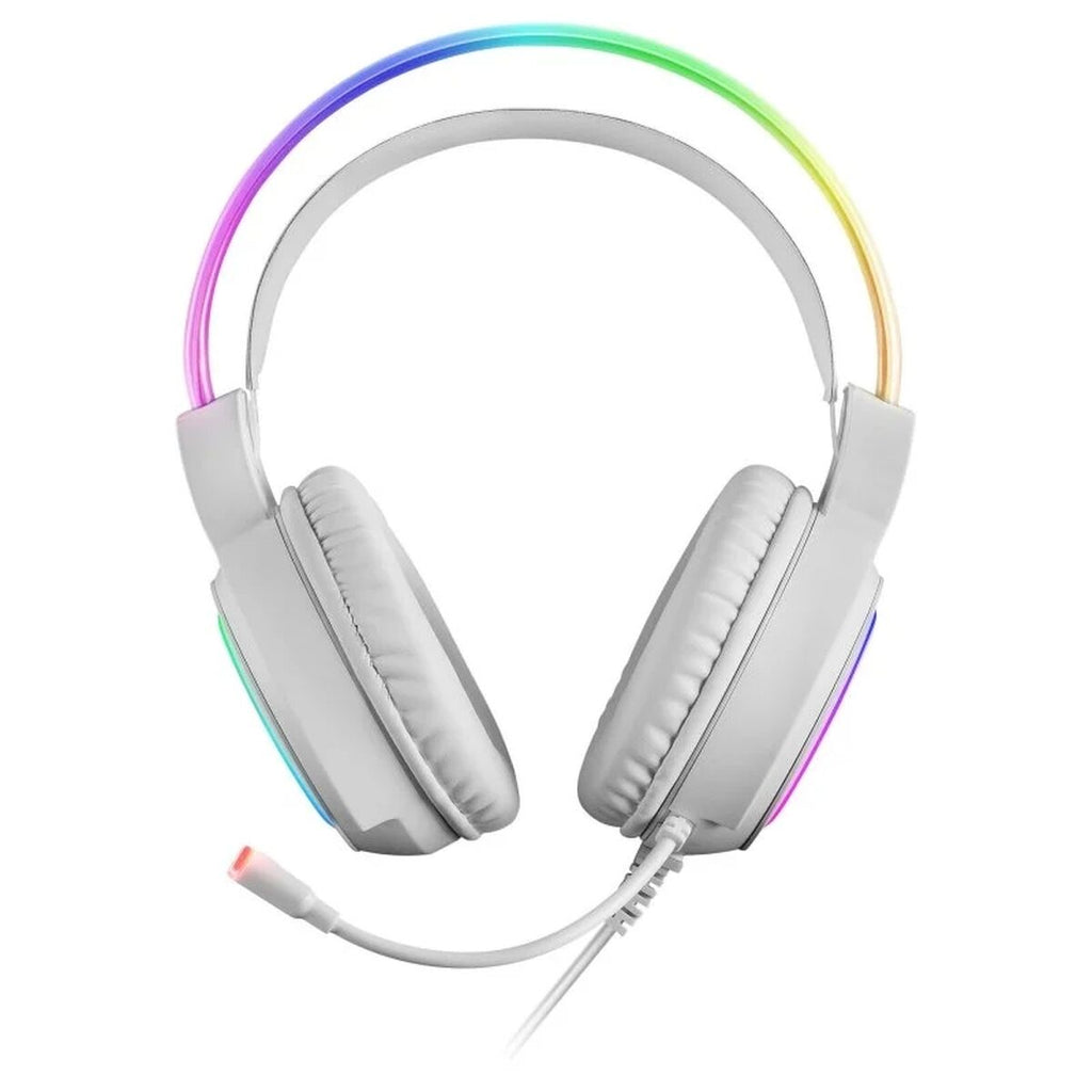 Mars Gaming MHRGBW - Casque Gaming RGB Blanc avec Microphone