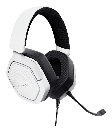Trust GXT492W Carus - Casque Gaming Blanc avec Microphone Jack 3.5mm