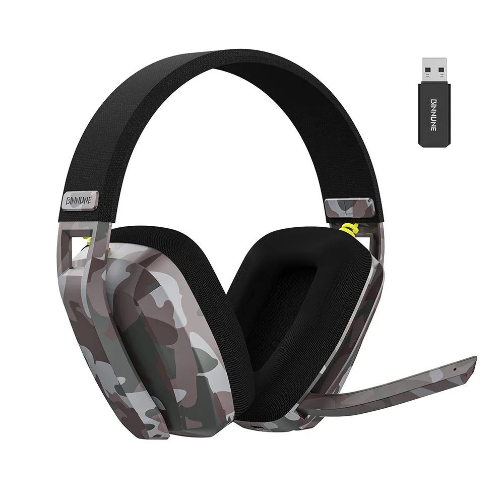 NNEOBA Casque Gaming Sans Fil Camouflage avec Microphone