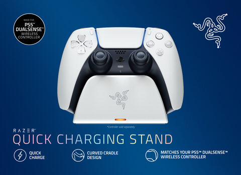Chargeur Razer Quick Charging Stand - Station de Charge Rapide PS5 Blanc