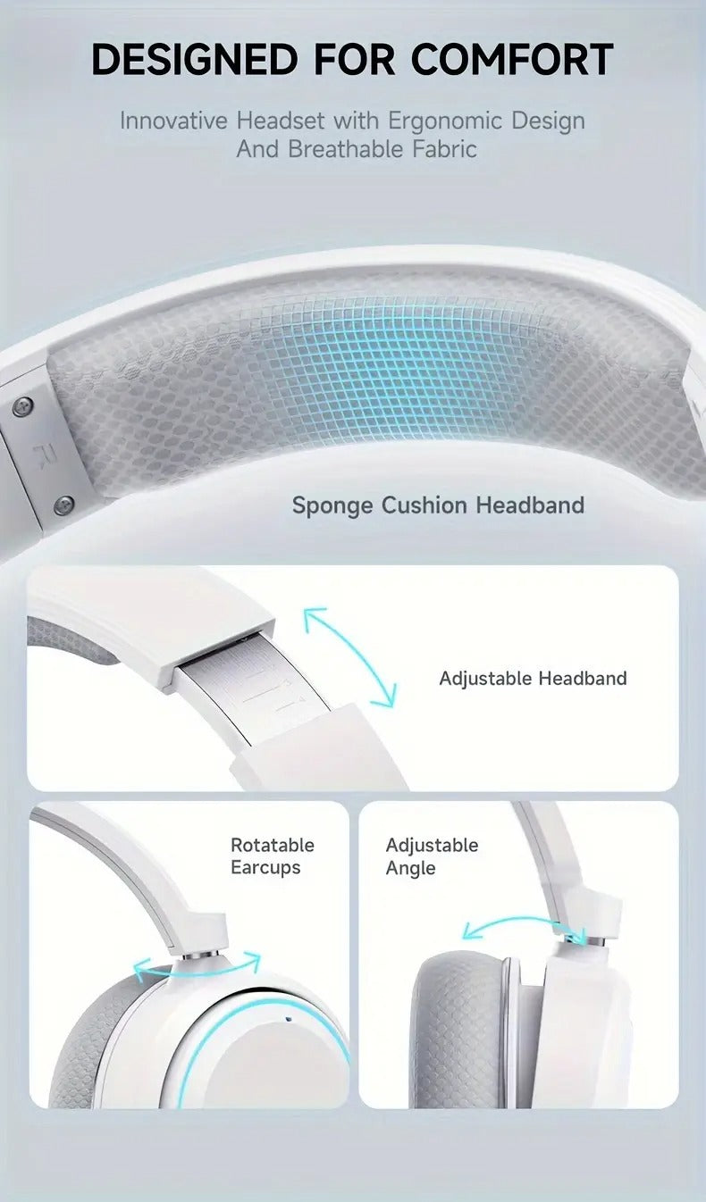 NNETM Casque Gaming Sans Fil avec Son Surround Immersif